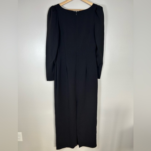 Badgley Mischka Black Long Sleeve Gown - Picture 6 of 15